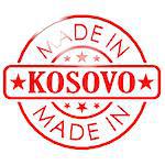 Made in Kosovo red seal image with hi-res rendered artwork that could be used for any graphic design.