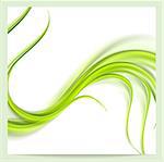 Abstract elegant green wavy pattern background. Vector design