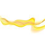 Smooth yellow abstract waves web design. Vector illustration