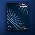 Vector perspective digital dots brochure / booklet cover design templates collection