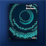 Vector tech matrix brochure / booklet cover design templates collection