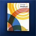 Vector retro circles brochure / booklet cover design templates collection