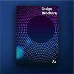 Vector  violet - blue brochure  booklet cover design templates collection with a place for your text editable
