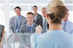 Businesswoman doing conference presentation in meeting room