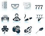 Set of gambling icons. EPS 10 vector illustration without transparency.