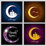 Ramadan Kareem Background Collection Set Design. Vector Illustration EPS10