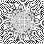 Black and White Hypnotic Background. Vector Illustration. EPS10