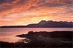 Cuillin mountains at sunset, Isle of Skye, Hebrides, Scotland
