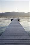 Dock on Lake, Salzburger Land, Austria