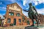 Statue of Captain George Vancouver, Purfleet Quay, King's Lynn, Norfolk, England, United Kingdom