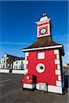 Clock Tower, Knightstown, Valentia Island along the Skellig Coast on the Ring of Kerry, County Kerry, Ireland