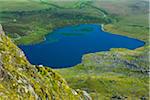 Scenic overview, Conor Pass, Dingle Peninsula, County Kerry, Ireland