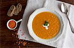 Lentil, orange and carrot soup