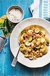 Pasta with courgette and Parmesan cheese