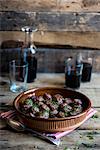 Meatballs and red wine