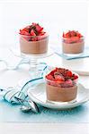 Chocolate mousse with strawberries