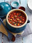 Tomato and lentil soup with root vegetables