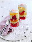 Rhubarb and orange layered desserts