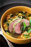 Leg of lamb with a mint crust and couscous