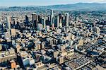 Aerial cityscape and skyscrapers, Los Angeles, California, USA