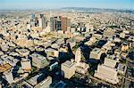 Aerial view of city and skyscrapers, Los Angeles, California, USA