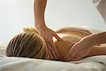 Woman getting massage