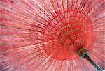 Red umbrella in Bagan, Myanmar (Burma).