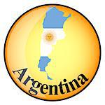 orange button with the image maps of Argentina in the form of national flag