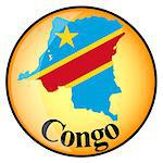 orange button with the image maps of Congo in the form of national flag