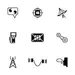 Vector Communication icon set on white background