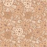 Vector seamless Hand drawn ornamental pattern with circle and lines in brown colors