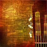 abstract brown grunge vintage sound background acoustic guitar