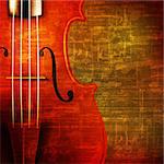 abstract brown grunge vintage sound background with violin