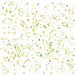 Colorful Falling Confetti Isolated on White Background.