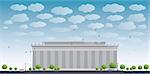 Abraham Lincoln Memorial in Washington DC USA Vector illustration