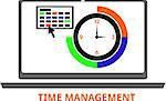 An illustration showing a time management concept