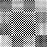 Design seamless square geometric pattern. Abstract monochrome background. Vector art