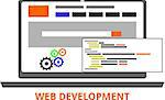 An illustration showing a web development concept