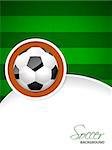 Soccer brochure design with soccer ball sticker