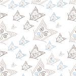 Seamless pattern with hand-drawn arrows. Vector illustration