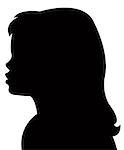 a child head silhouette vector