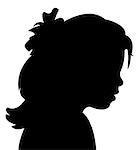 a child head silhouette vector