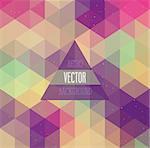 Retro background with triangles. Vector illustration.