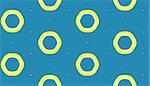 Vector illustration of seamless yellow geometric pattern, hexagon pattern on blue background