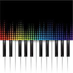 poster background template. Music piano keyboard. Can be used as poster element or icon. Vector illustration.