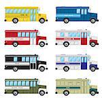 Set of buses of emergency services on the white background. Also available as a Vector in Adobe illustrator EPS 8 format, compressed in a zip file.