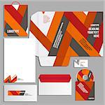 Gray corporate identity template. Vector company style for brandbook and guideline.