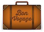 Vector - Brown Luggage Bag Illustration