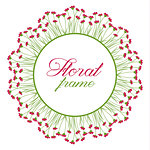 Vector illustration of floral frame for text inside