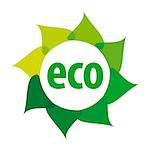 eco vector logo in the shape of a flower